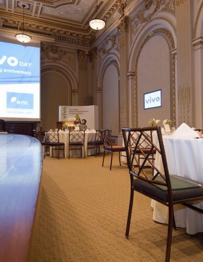 O dia da Vivo na Bolsa de Valores de Nova York (New York Stock Exchange).