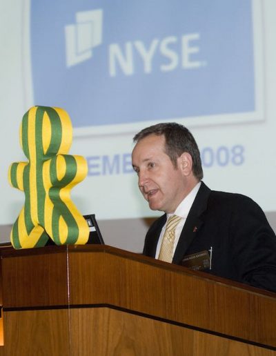 O dia da Vivo na Bolsa de Valores de Nova York (New York Stock Exchange).